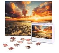 Personalized Jigsaw Puzzles for Adults 500 Pieces Custom Puzzle from Photos Cloudy Sunset Sky Puzzles Picture Jigsaw Puzzle Gifts for Holiday Birthday Wedding Anniversay Christmas