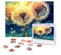 Personalized Jigsaw Puzzles for Adults 500 Pieces Custom Puzzle from Photos Dandelion DIY Drawing Paint Puzzles Picture Jigsaw Puzzle Gifts for Holiday Birthday Wedding Anniversay Christmas