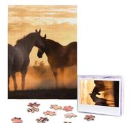 Personalized Jigsaw Puzzles for Adults 500 Pieces Custom Puzzle from Photos Horses in Love Puzzles Picture Jigsaw Puzzle Gifts for Holiday Birthday Wedding Anniversay Christmas