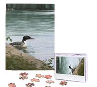 Personalized Jigsaw Puzzles for Adults 500 Pieces Custom Puzzle from Photos Loon Nature Birds Puzzles Picture Jigsaw Puzzle Gifts for Holiday Birthday Wedding Anniversay Christmas