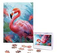 Personalized Jigsaw Puzzles for Adults 500 Pieces Custom Puzzle from Photos Painted Flamingo Puzzles Picture Jigsaw Puzzle Gifts for Holiday Birthday Wedding Anniversay Christmas