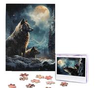 Personalized Jigsaw Puzzles for Adults 500 Pieces Custom Puzzle from Photos Two Wolves Puzzles Picture Jigsaw Puzzle Gifts for Holiday Birthday Wedding Anniversay Christmas