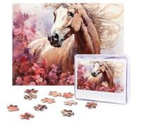 Personalized Jigsaw Puzzles for Adults 500 Pieces Custom Puzzle from Photos Watercolor Horse Puzzles Picture Jigsaw Puzzle Gifts for Holiday Birthday Wedding Anniversay Christmas