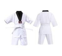 Personalized Karate Gi with Custom Own Your Design,Taekwondo Uniform for Adults & Kids Free White Belt Lightweight Training Suit for Karate, Judo & Martial Arts (White, 160-190)