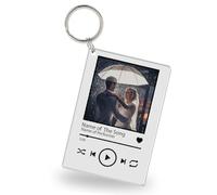 Personalized Keychain Custom Spotify Acrylic Glass Music Plaque Frame Photo Gift
