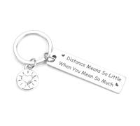 Personalized Keychains,Express Love for Friends and Lovers,Emotional Support Gift,Goodbye Gifts,Thinking of You Gifts,Unique Gifts for Women,Travelling Gifts for Her,Gifts for Someone Moving Abroad