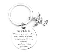 Personalized Keychains - Express Love for Friends and Lovers, Emotional Support, Goodbye, Thinking of You, Gifts for Women, Travelling Gift for Her, Someone Moving Abroad