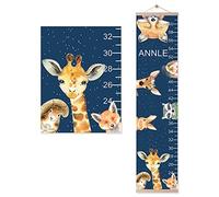 Personalized Kids' Growth Chart - Canvas Ruler Wall Decor for Measuring Height for Kid's Room, Nursery, Customizable with Name, 3D Design, or ABC Theme Decorative Options for Growth Measurement