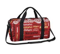 Personalized-Kids-Travel-Bag with Shoe Compartment Waterproof Pocket Custom Small Gym Duffle Bag for Girls Boys Dance Ballet Gymnastics Overnight Weekender Red01