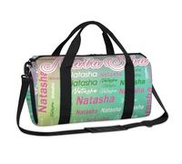 Personalized-Kids-Travel-Bag with Shoe Compartment Waterproof Pocket Custom Small Gym Duffle Bag for Girls Boys Dance Ballet Gymnastics Overnight Weekender Green Ombre01