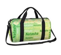 Personalized-Kids-Travel-Bag with Shoe Compartment Waterproof Pocket Custom Small Gym Duffle Bag for Girls Boys Dance Ballet Gymnastics Overnight Weekender Green Ombre04