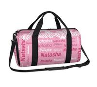 Personalized-Kids-Travel-Bag with Shoe Compartment Waterproof Pocket Custom Small Gym Duffle Bag for Girls Boys Dance Ballet Gymnastics Overnight Weekender Pink02