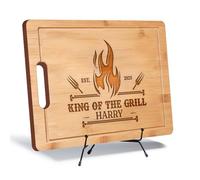 Personalized King of the Grill Cutting Board - Custom BBQ Gift for Men, Dad, Grandpa, Son, Perfect for Father's Day, Christmas, Birthday, or Anniversary