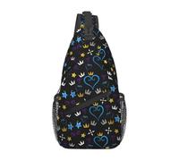 Personalized Kingdom Hearts Sling Bag for Men Cool Shoulder Crossbody Chest Backpack Traveling Daypack