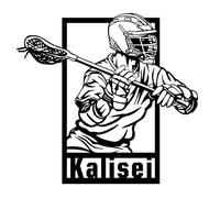 Personalized Lacrosse Wall Decor Sticker Custom Player Name & Number Lacrosse Silhouette Wall Art Decal, Sports Gifts for Adults Kids Teen Boys Christmas Birthday