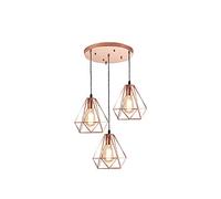 Personalized Lamps for Restaurants Hanging Lantern Gold Ideas Living Rooms Clothing Stores Single Chandelier Wrought Iron Hanging Ceiling Lighting Pendant Light,Three Head Long Disc
