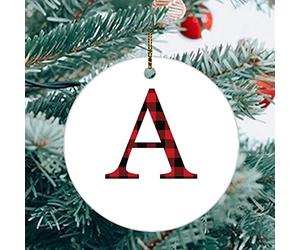Personalized Last Name A Ornament for Craft Hanging Christmas Tree Xmas Decor