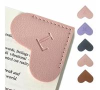 Personalized Leather Heart Bookmark with Initials for Book Lovers Gifts