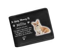 Personalized Leather Pet Face Wallet For Men You Were The Best Dog In The World And You Brought Us So Much Love And Joy Everyday Bifold Leather Wallet for Pet's Dad with Name Memorial Gift for Owner