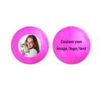 Personalized LED Golf Balls with Double-Sided UV Printing, 8-Minute Glow & 6 Light Colors, Custom Image/Text Golf Gifts for Men, Funny Night Golf Training Balls (1, Pink)