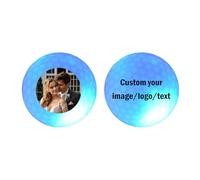 Personalized LED Golf Balls with Double-Sided UV Printing, 8-Minute Glow & 6 Light Colors, Custom Image/Text Golf Gifts for Men, Funny Night Golf Training Balls (1, Blue)