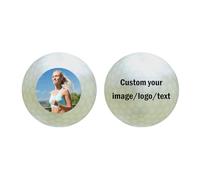 Personalized LED Golf Balls with Double-Sided UV Printing, 8-Minute Glow & 6 Light Colors, Custom Image/Text Golf Gifts for Men, Funny Night Golf Training Balls (3, White)