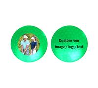 Personalized LED Golf Balls with Double-Sided UV Printing, 8-Minute Glow & 6 Light Colors, Custom Image/Text Golf Gifts for Men, Funny Night Golf Training Balls (6, Green)