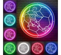 Personalized LED Light up Football Neon Sign for Wall Art Decor,Custom Name/Number Football Player Neon Light Wall Hanging Signs for Bedroom Sports Decor Party Bar Christmas Birthday Gift