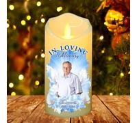 Personalized LED Memorial Candle for Loss of Loved One - In Loving Memory Sympathy Flameless Candle Bereavement Gift for Family & Friends