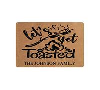 Personalized Let'S Get Toasted Doormat Perfect Floor Mats Machine Washable Door Mat For Dogs Patios Front Door 40 X 60Cm