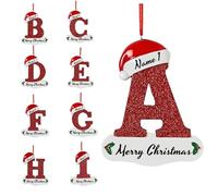 Personalized Letter Christmas Decorations Ornaments 2025, Custom Christmas Baubles for Christmas Tree Name for Family of 2-8 Members, Resin Hanging Xmas Decor Ornament Gifts for Mom Dad Family Kids