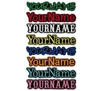 Personalized Letter’s Shape Patch 2 Pieces Iron on The Back Custom Text Patch Badge Name tag Rock Patch Suitable for Hats Clothes Bags pet Chest Harness Work Clothes etc (Letters Shape)