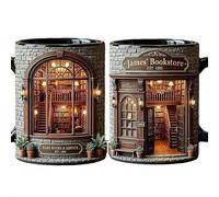 Personalized Library Ceramic Mug for Book Lover,Customized Bookish Coffee Cup,Bookstore Drinking Mug Club Gifts for Women, Reading Bookish Items Bookworm Librarian Lovers for Readers Writer