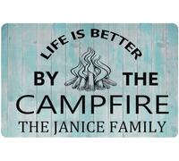 Personalized Life is Better By The Campfire Signs for Family Decor Camping Signs for Campers Fire Pit Wall Decoration for Campsite