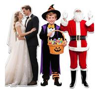 Personalized Life-Size Cardboard Cutout with Stand,1-8FT Personalised Cardboard Cutouts Life Size, Perfect for Wedding, Graduation, Birthday, Party, Anniversary, Halloween,Christmas