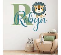 Personalized Lion Name Wall Decal - Custom Kids Room Decor, Nursery & Playroom Vinyl Sticker, Removable Animal-Themed Wall Art