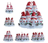 Personalized Little Dwarf Christmas Ornaments 2025 Customize Names/Text for Families of 2-6 Members Custom Resin Christmas Ornaments Suitable for Christmas, Family, Christmas Tree Decorations