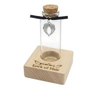 Personalized Loss of Loved One Photo Frame Memorial，Custom lock of Hair Keepsake Jar,Remembrance Gift，Bereavement Gift,Sympathy Gift for Lost Mom, Dad， Friends, Sisters, Grandparents (grandma)