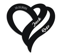 Personalized Love Heart Metal Sign, Custom Couple Name Wall Art, Romantic Wedding Gift, Infinity Symbol Decor, Anniversary Keepsake, Home Sweet Home Plaque, Bridal Shower Present (Style-2)