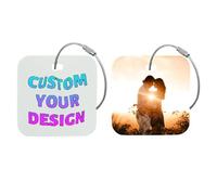 Personalized Luggage Tag - Custom Acrylic Name Tag for Suitcase, Golf Bag & Cruise with Photo/Text/Logo - Unique Baggage Identifier & Travel ID Tag