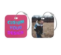 Personalized Luggage Tag - Custom Acrylic Name Tag for Suitcase, Golf Bag & Cruise with Photo/Text/Logo - Unique Baggage Identifier & Travel ID Tag
