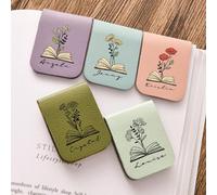 Personalized Magnetic Bookmark,Name Bookmark with Birth Flower,Custom Leather Birth Flower Bookmarks,WomenMen Book Lover Christmas Birthday Gift,Book Accessory