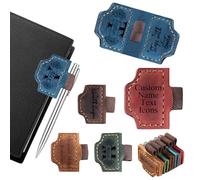 Personalized Magnetic Bookmark with Name Text Icon Available Various Shapes Styles of Magnetic Leather Bookmarks Double-Sided Book Mark Gift for Women Men Book Lover (Magnetic Square Bookmark)