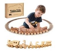 Personalized Magnetic Wooden Alphabet Train Set, Custom Name Trains Wooden, Letter Train Puzzle Educational Toys for Kids & Toddlers, Unique Gift for Birthday & Christmas & Easter