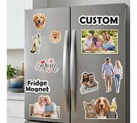 Personalized Magnets for Fridge & Locker with Photo,Custom Acrylic Shaped Refrigerator Magnet add Image Pet Portrait, Waterproof Fridge Decal Home Decoration Gift