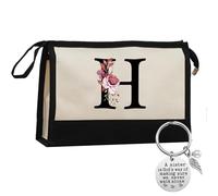 Personalized Makeup Bag, Friend Gift Cosmetic Bags, Birthday Gifts for Women Mom Best Friend Mothers Day Gifts (H)