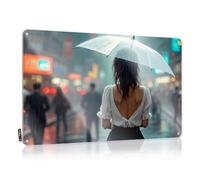 Personalized Man Cave Sign A Woman Walks Under An Umbrella In The Rain. Tin Sign Decor Signs Tin Funny Vintage Sign(20X30CM)