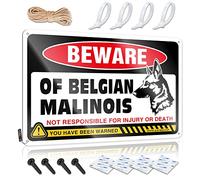 Personalized Man Cave Sign Beware Of Belgian Malinois Tin Sign Bro Cave Sign Door Decorations For Bedroom(20X30CM)