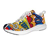 Personalized Man Sneakers Lightweight Walking Shoes Running Athletic Casual Sneakers Pop Art Multicoloured