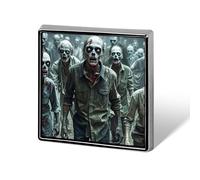 Personalized Many Zombie Lapel Pin for Men Women Cute Funny Square Brooch for Ease And Safe Aluminum Alloy Brooches Suit Dress Accessories Wedding Party